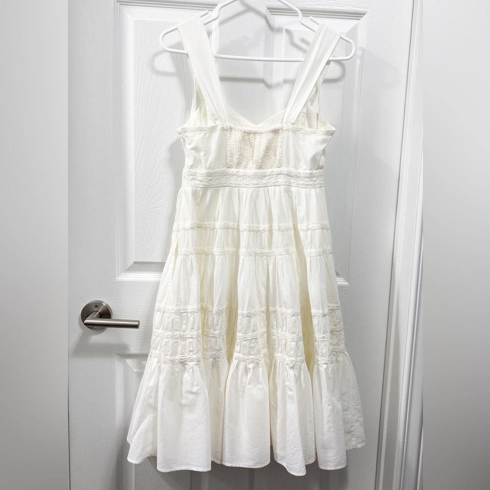 NWOT - Vintage Anthropologie/Maeve Cream Sundress w/ Lace Details - Picture 2 of 5